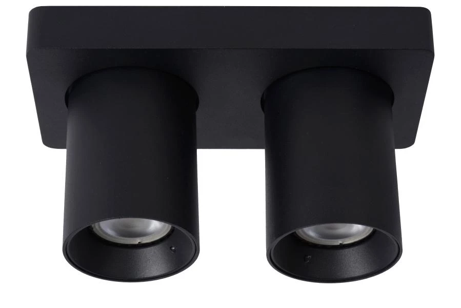 Lucide NIGEL - Ceiling spotlight - LED Dim to warm - GU10 - 2x5W 2200K/3000K - Black - off